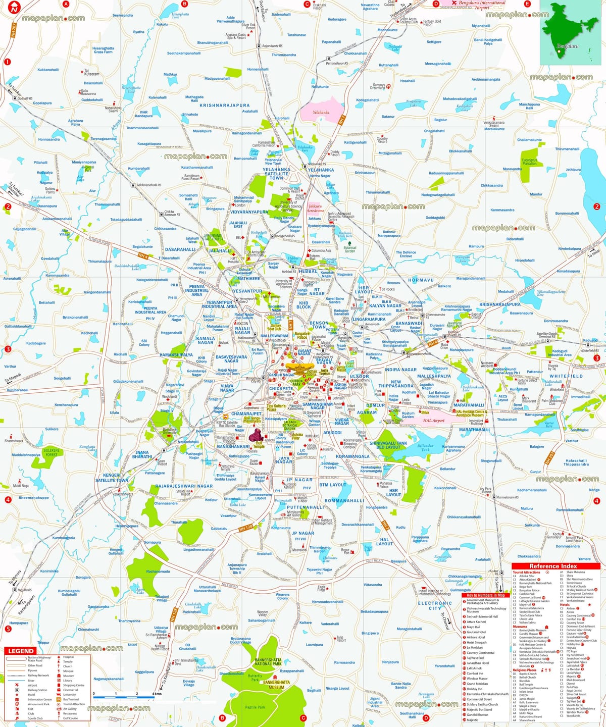 location map of Bangalore