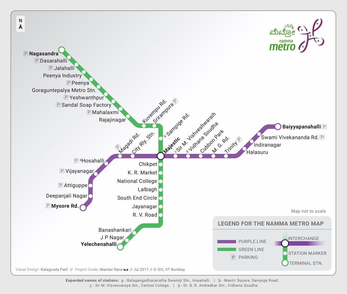 metro map in Bangalore